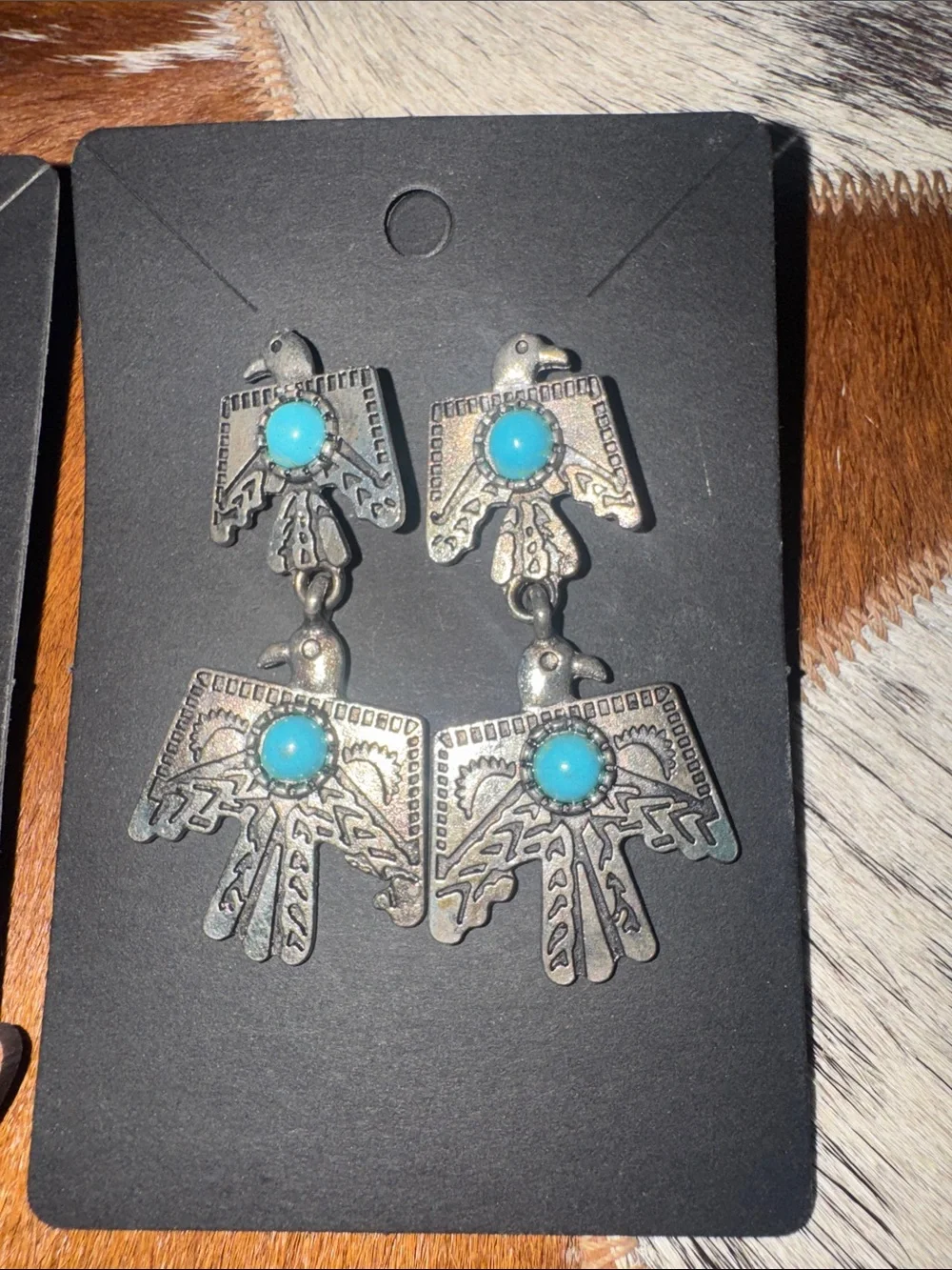 Turquoise Accent Western Earrings Set - Women Jewelry LOT of 3